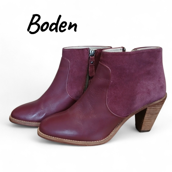 Boden Shoes - Boden Women's Size 10 US 41 EU Rich Plum Ankle Booties